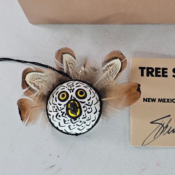 Owl Kachina Tree Spirit Ornament By Sheri Brown With Box - Picture 4 of 8